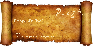 Papp Ábel névjegykártya