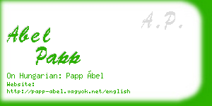 abel papp business card